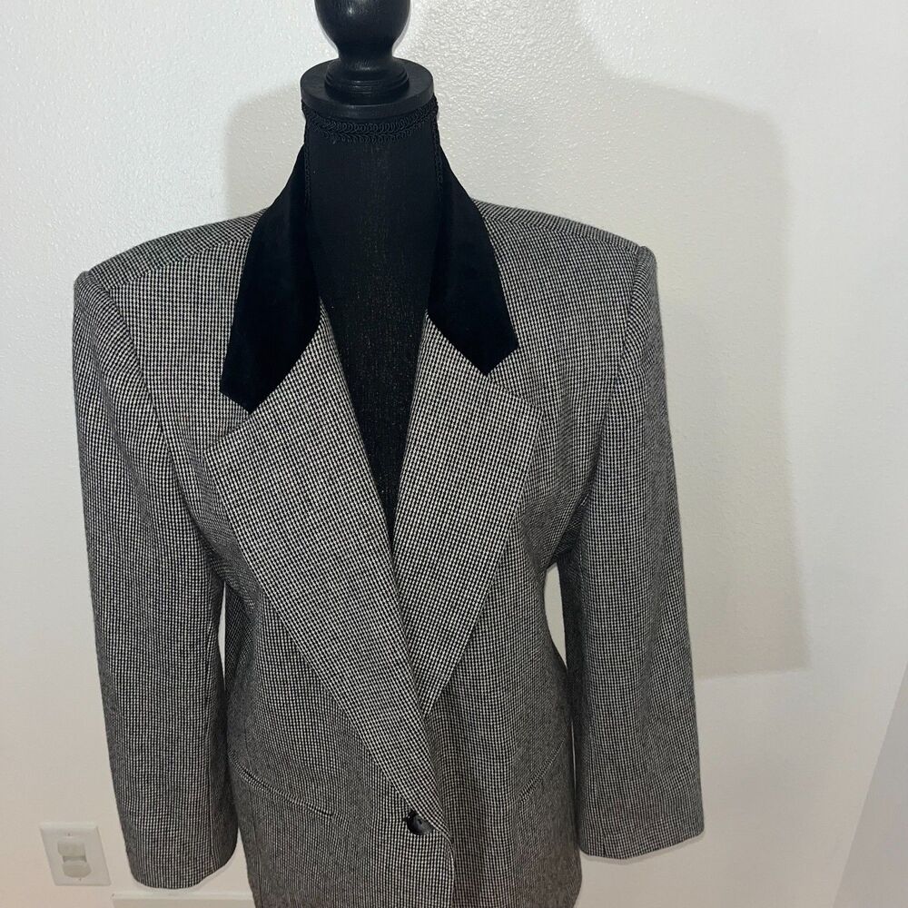Alfred Dunner Vintage Houndstooth Blazer Women's Size 10